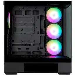 Корпус Zalman P40 DS Black Mid Tower без БЖ для ATX / Micro ATX / Mini ITX 1xType-C / 2xUSB 3.0 макс. CPU - 165 мм / VGA - 420 мм 4x120 мм ARGB бічна та передня панелі із загартованого скла LCD екран (CPU / GPU / Time) - мініатюра 5