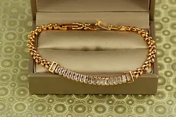 Браслет Xuping Jewelry сяйво багет 18,5 см золотистий