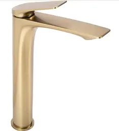Змішувач для умивальника Rea Avalon високий, brushed gold (REA-B2705)