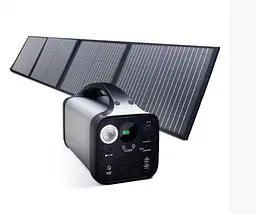 Зарядна станція Junlee PS-1000 1000W 972Wh з портативною сонячною панеллю 150 W 30V