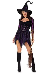 Костюм відьми Leg Avenue Mystical Witch S, сукня, капелюх - мініатюра 4