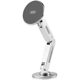 Автотримач XO C148 Metal Twin Bar 360° Rotating Magnetic Handse сріблястий