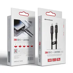 Кабель ArmorStandart AT-CL USB Type-C to Lightning 20W 1,2m Black (ARM75865) - мініатюра 2