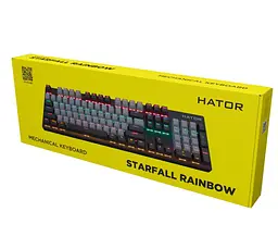 Клавіатура механічна ігрова Hator HTK09BGB Starfall Rainbow Origin Mecha, Aurum Red/Blue - мініатюра 8