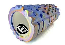 Масажний ролик EasyFit Grid Roller 33 см v.1.1 Multi Синій