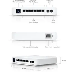 Комутатор мережевий Ubiquiti (USW-PRO-8-POE) - мініатюра 8