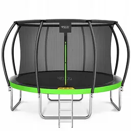 Батут із внутрішньою сіткою 4FIZJO Premium 14FT 435 см 4FJ0606 Black/Green (P-5907739314192) - мініатюра 2