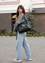 Сумка жіноча Sambag HOBO BLISS Чорна 31 х 31 х 12 см (53453001) - мініатюра 7