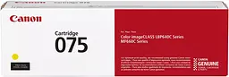 Canon Картридж Canon 075Y MF664Cdw/MF667Cdw/LBP646Cdw/LBP647Cdw Yellow (1300 стор.)