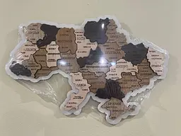 Дерев'яна карта України, багатошарова 3D, настінна, 70x47 см - мініатюра 9