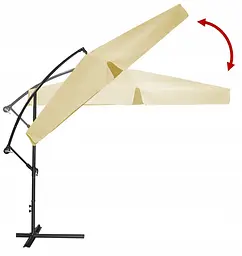Садова парасоля GardenLine Beige 3,5 м - мініатюра 7