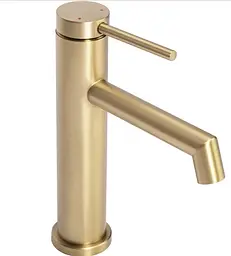 Змішувач для умивальника Rea Foss gold brushed низький (REA-B5316) - мініатюра 2