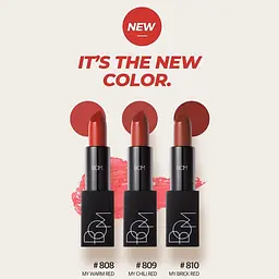 Губна помада Beauty of Majesty BOM My Lipstick #809 My Chili Red 3.5 г - мініатюра 3