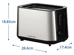 Тостер Russell Hobbs 27390-56 Heaton Brushed 2Slice Toaster - мініатюра 6