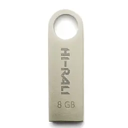 Флеш-накопичувач USB 8GB Hi-Rali Shuttle Series Silver (HI-8GBSHSL) - мініатюра 2