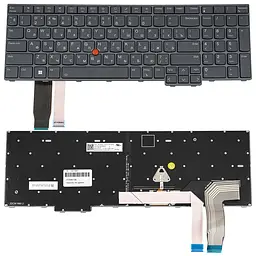 Клавіатура для ноутбука Lenovo (ThinkPad: L15 Gen 4) rus, storm gray, підсвічування клавіш
