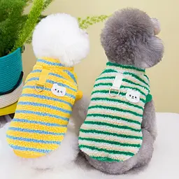 Флісовий светр Derby Green Stripe для собак, котів і цуценят - мініатюра 4