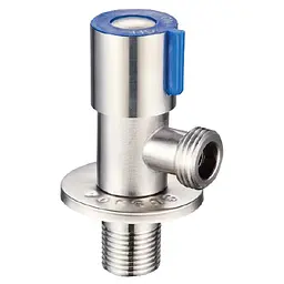 Кран для підключення сантехприладів Mixxus VAL-01-1/2x1/2 з нержавіючої сталі (синій) MI6117