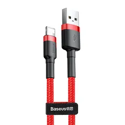 Дата кабель Baseus Cafule USB to Lightning 1.5A (2m) (CALKLF-C) Червоний / Чорний