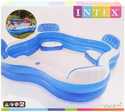 Басейн Intex квадратний із вбудованими сидіннями та підсклянниками, розмір 229×229 см - мініатюра 9