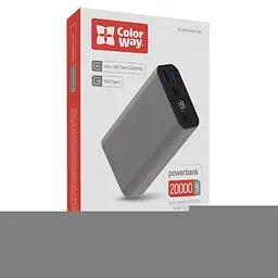 Універсальна мобільна батарея ColorWay 20000mAh Сірий (CW-PB200LPH3GR-PDD) - мініатюра 10