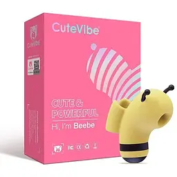 Вакуумний стимулятор з мікрострумами CuteVibe Beebe Yellow на палець - мініатюра 5
