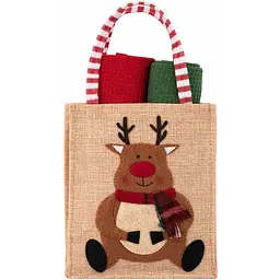 Подарунковий набір рушничків в мішечку Ardesto Christmas Deer 38х63см, 2шт, 100% бавовна, червоний pbe0050362