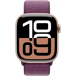 Смарт-годинник Apple Watch Series 10 GPS 42mm Rose Gold Aluminum Case with Plum Sport Loop [MWWK3] [114986] - мініатюра 2