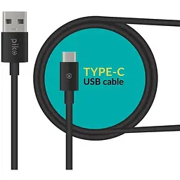 Кабель Piko CB-UT10 USB - USB Type-C (M/M), 0.2 м, Black (1283126493843)