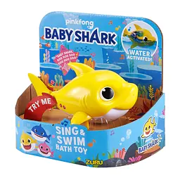 Інтерактивна іграшка для ванни Robo Alive Junior Baby Shark, жовтий (25282Y) - мініатюра 7