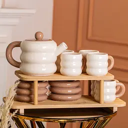 Чайний сервіз Donut порцеляновий на 6 персон, бежевий Yiwu HP-15-20 - мініатюра 8