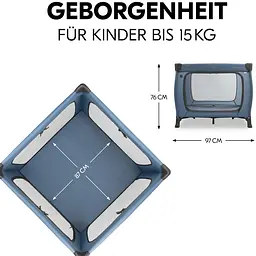 Дитячий манеж Hauck Sleep N Play SQ Dark Blue - мініатюра 2