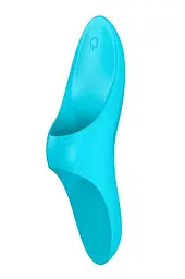 Вібратор Satisfyer Teaser Light Blue на палець, 12х3.5 см блакитний