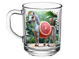 Чашка FARGLASS 320мл Herbata Кiнь-апельсин