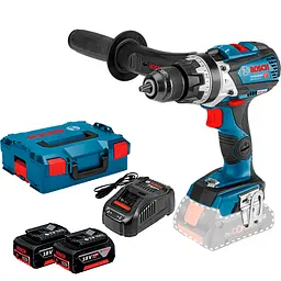 Акумуляторний ударний дриль-шурупокрут Bosch GSB 18V-110 C Professional в L-Boxx 136, з 2 акб GBA 18V 5 Ah та з/п GAL 1880 CV