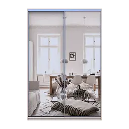 Шафа купе Doros Сіті Лайт Кашемір 2 Дзеркала 150х45х225 (80736362) - мініатюра 2