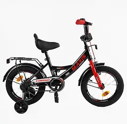 Велосипед 2-х колісний 14" CL-14602 CORSO MAXIS ручне гальмо, дзвінок, сидіння з ручкою, додаткове колесо, зібраний на 75%, в коробці - мініатюра 2