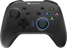 Геймпад Canyon для PlayStation 4, чорний, бездротовий, з тачпадом, LED підсвічування, що налаштовується, подвійний мотор для чутливого