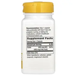 Фолат Nature's Way Folate, 100 капсул для росту та відновлення тканин - мініатюра 2