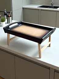 Складаний кавовий столик для сніданку в ліжко 42×28×17 см №2 - мініатюра 2