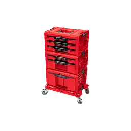 Набір ящиків Qbrick SYSTEM PRO RED DRAWER WORKSHOP SET 6 2.0 RED ULTRA HD CUSTOM мобільна шафа 525x345x885 мм 5901238260370