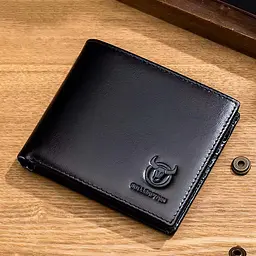 Чоловічий шкіряний гаманець BULL 12х10х1.5 см acs0029245 - мініатюра 7