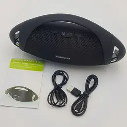 Бездротова акумуляторна колонка Bluetooth акустика FM MP3 AUX USB Hopestar H37 чорна - мініатюра 2