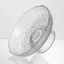 Фруктовниця на ніжці Ice Textured 15 см з крижаною текстурою скла Yiwu HP-34-88 - мініатюра 3