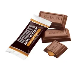 Шоколадні цукерки Hershey's Zero Sugar Caramel Filled Chocolate Candy 85г - мініатюра 4