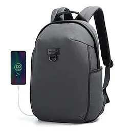 Рюкзак антизлодій Tigernu T-B3936 15.6" USB 18 л темно-сірий (16223) - мініатюра 3