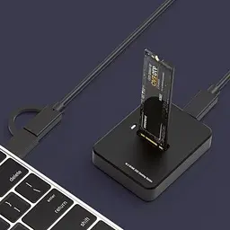 Док-станція для накопичувачів Gembird USB Type-C M.2 SATA NVME SSD (DD-U3M2) - мініатюра 4