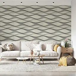 Самоклеюча панель 3D Sticker Wall 700x700x5мм Білі хвилі 195 SW-00000767 - мініатюра 5