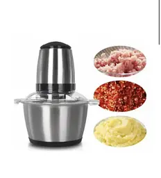 Подрібнювач чоппер метал Cooking 2L 250 Вт Сріблястий - мініатюра 2