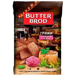 Грінки BUTTERBROD 70г Холодець з хроном житньо-пшеничні зі смаком